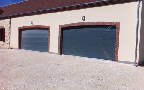 Porte de garage design contemporain